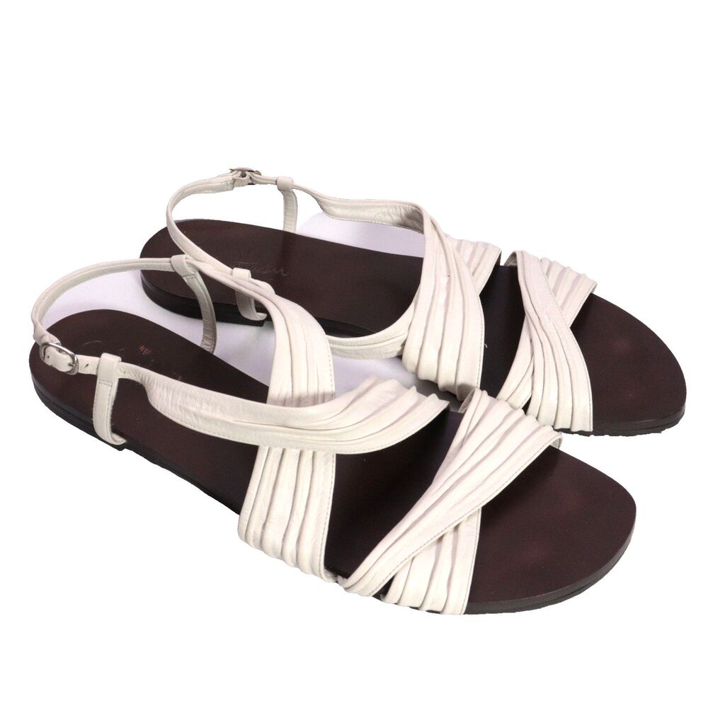 Cole Haan Strappy Sandals Flats White Summer Spring Women Size 10B